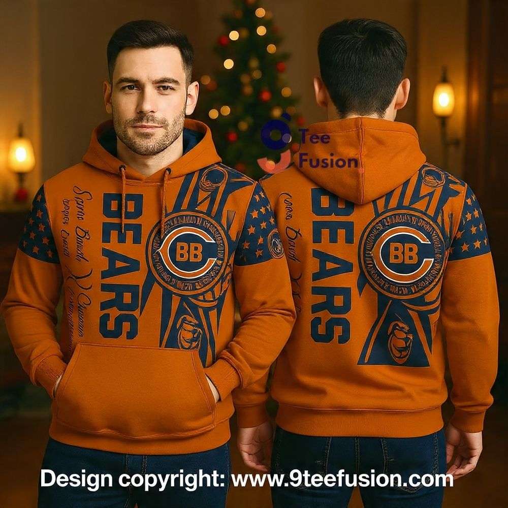 Chicago Bears Heritage Modern 3D Hoodie