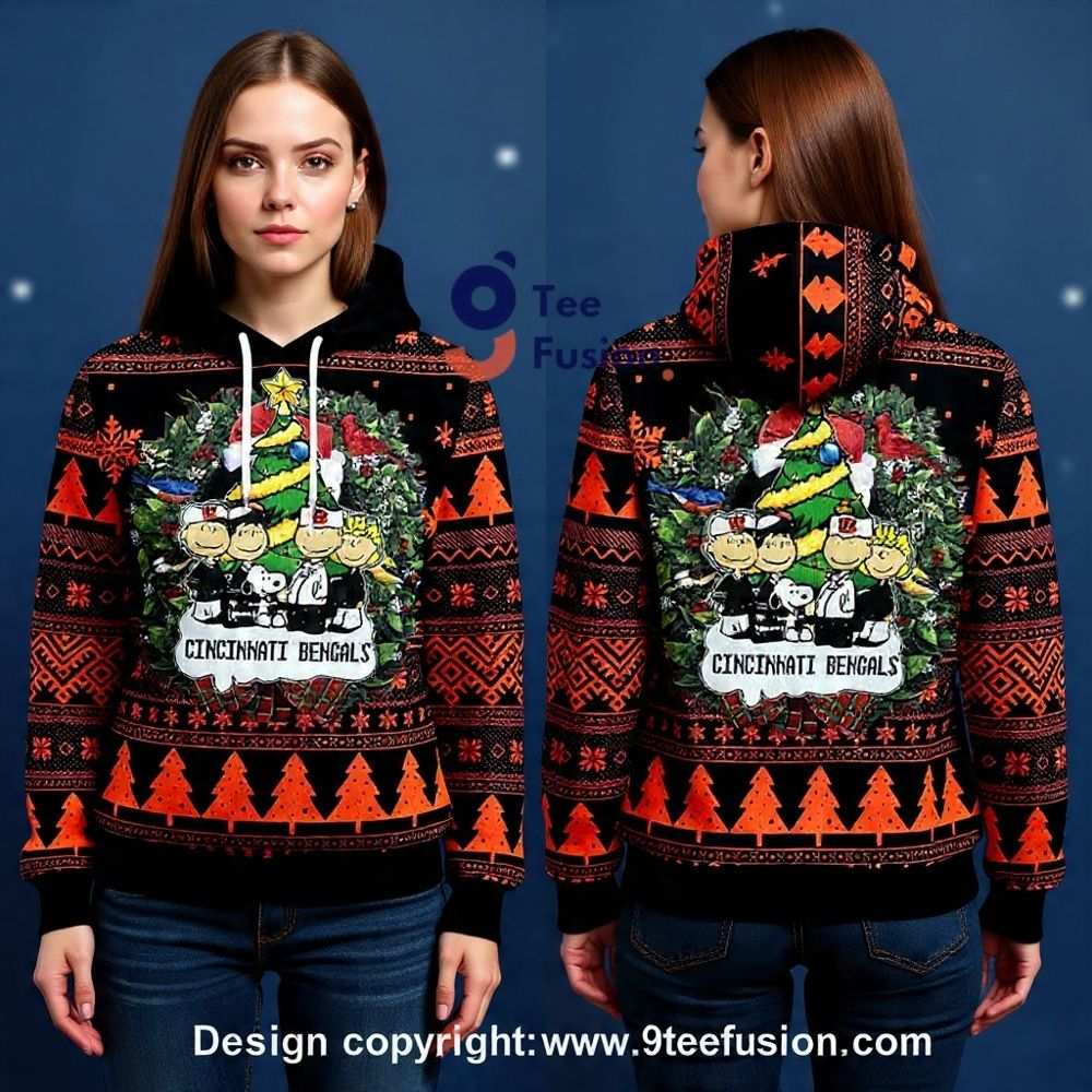 Retro Bengals X Peanuts Christmas Nfl Football 3D Hoodie