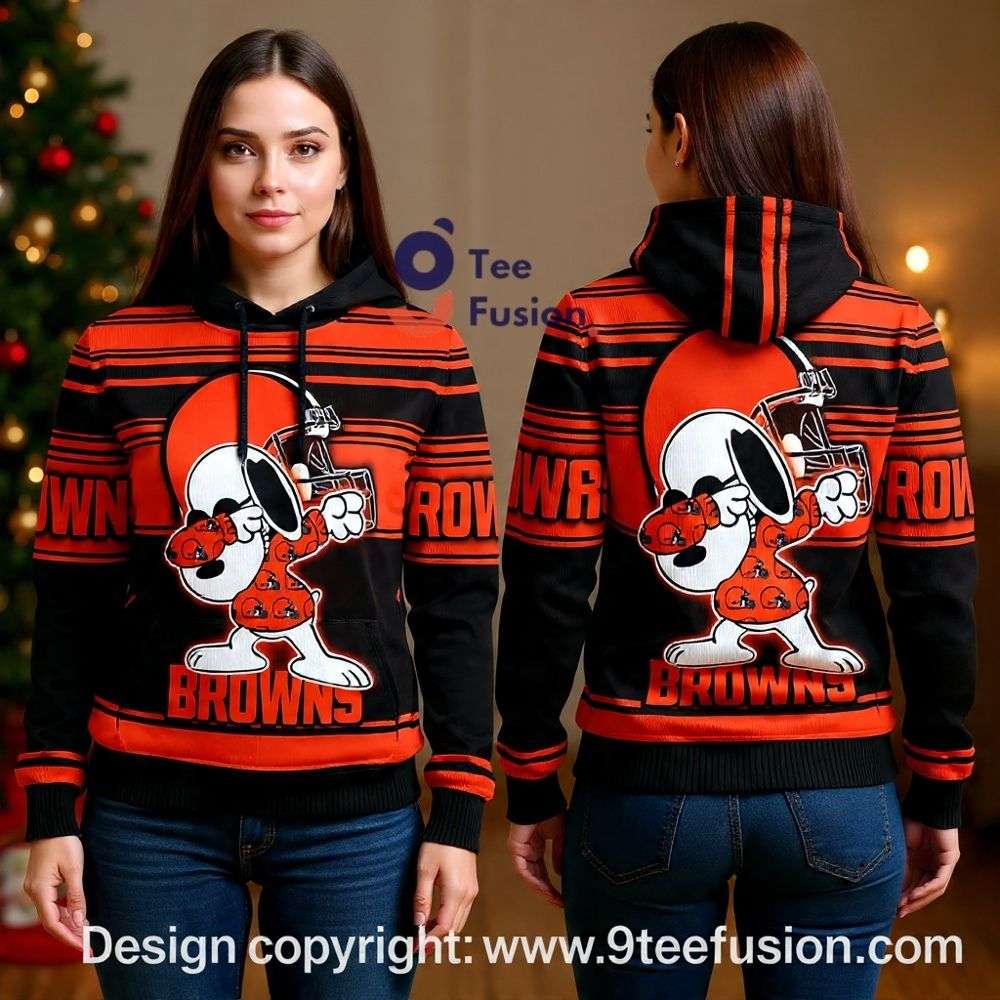 Vintage Style Snoopy Cleveland Football Fan 3D Hoodie Vintage Style Snoopy Cleveland Football Fan 3D Hoodie