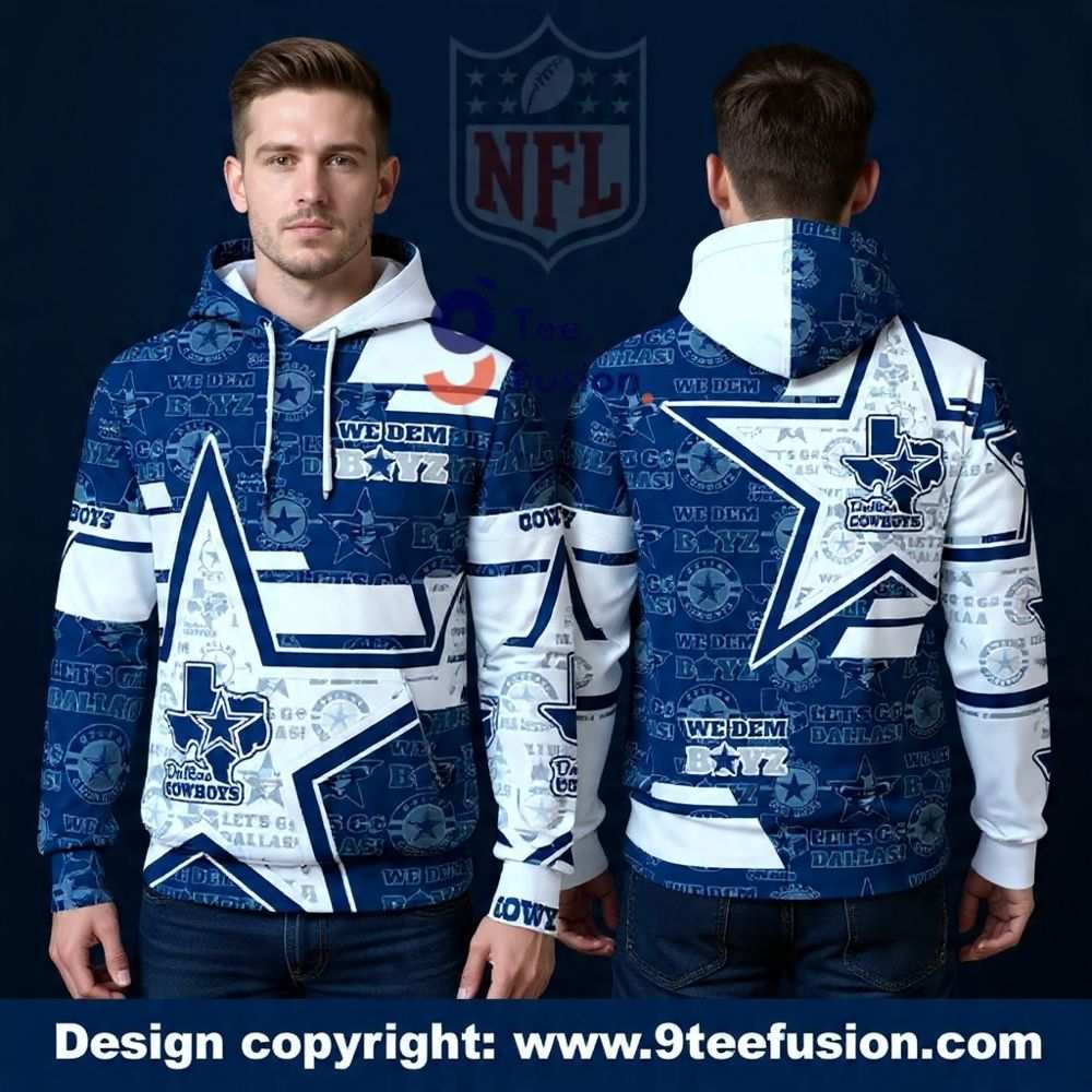 Vintage 90s Style Dallas Football Cowboy We Dem Boyz 3D Hoodie
