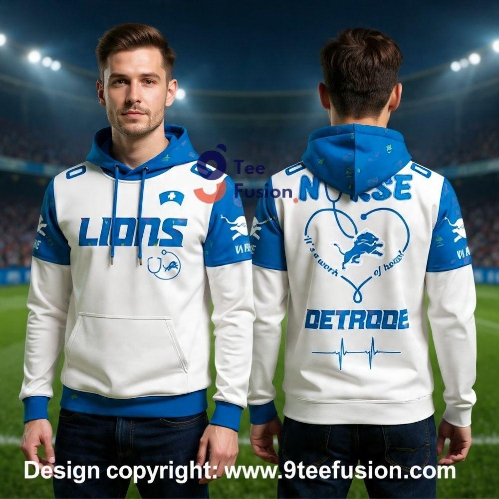 Detroit Lions Nurse 3D Hoodie Gift For Football Fan