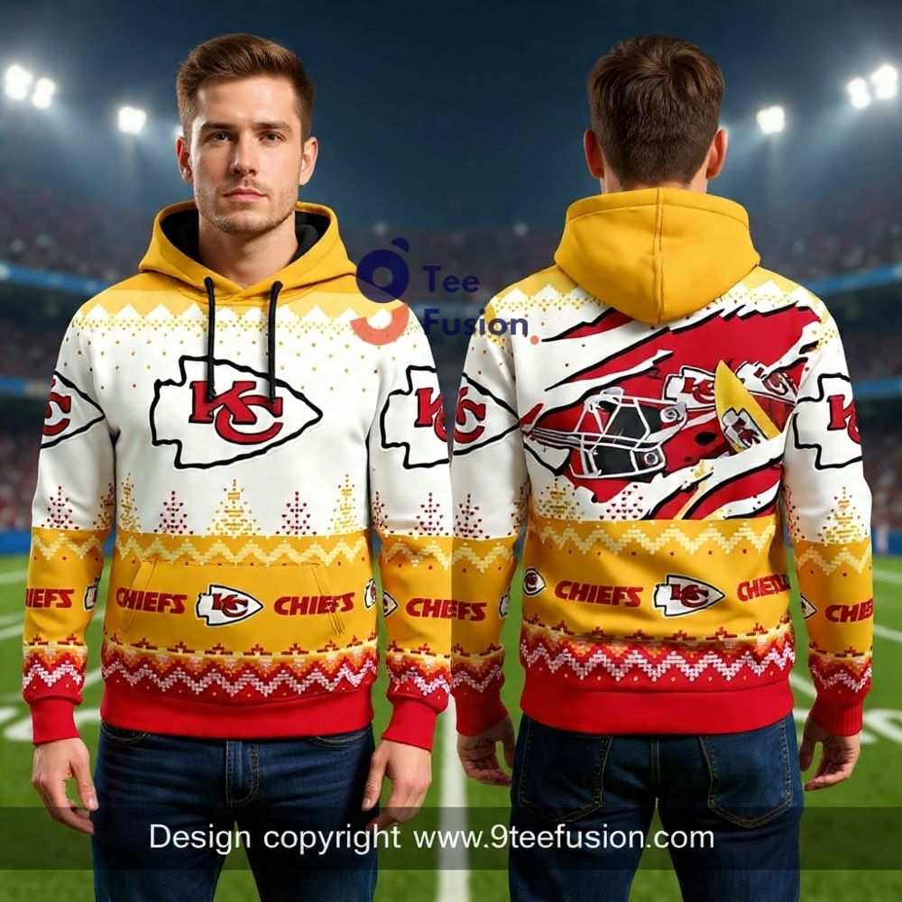 Kansas City Chiefs Helmet Game Day 3D Hoodie Fan Lover Gift