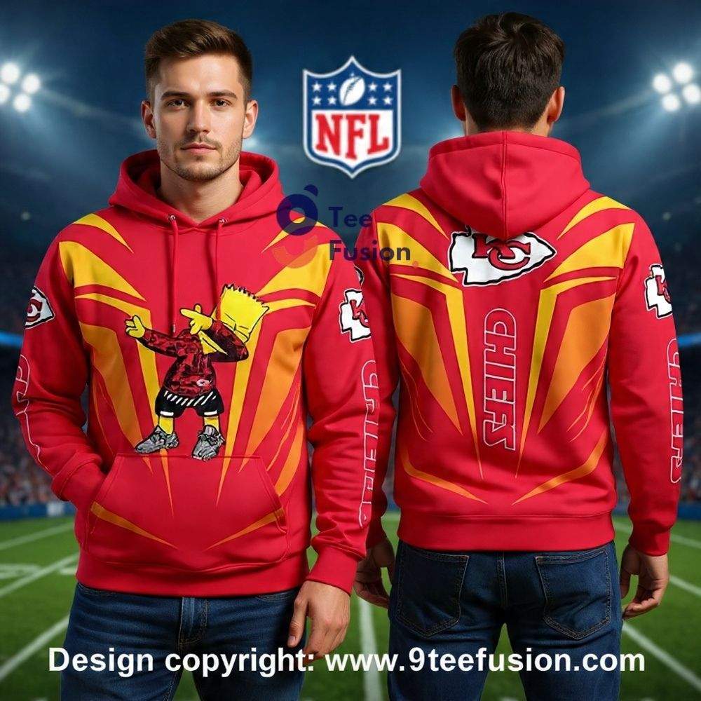 Vintage Simpson Kansas City Chiefs American Football 3D Hoodie