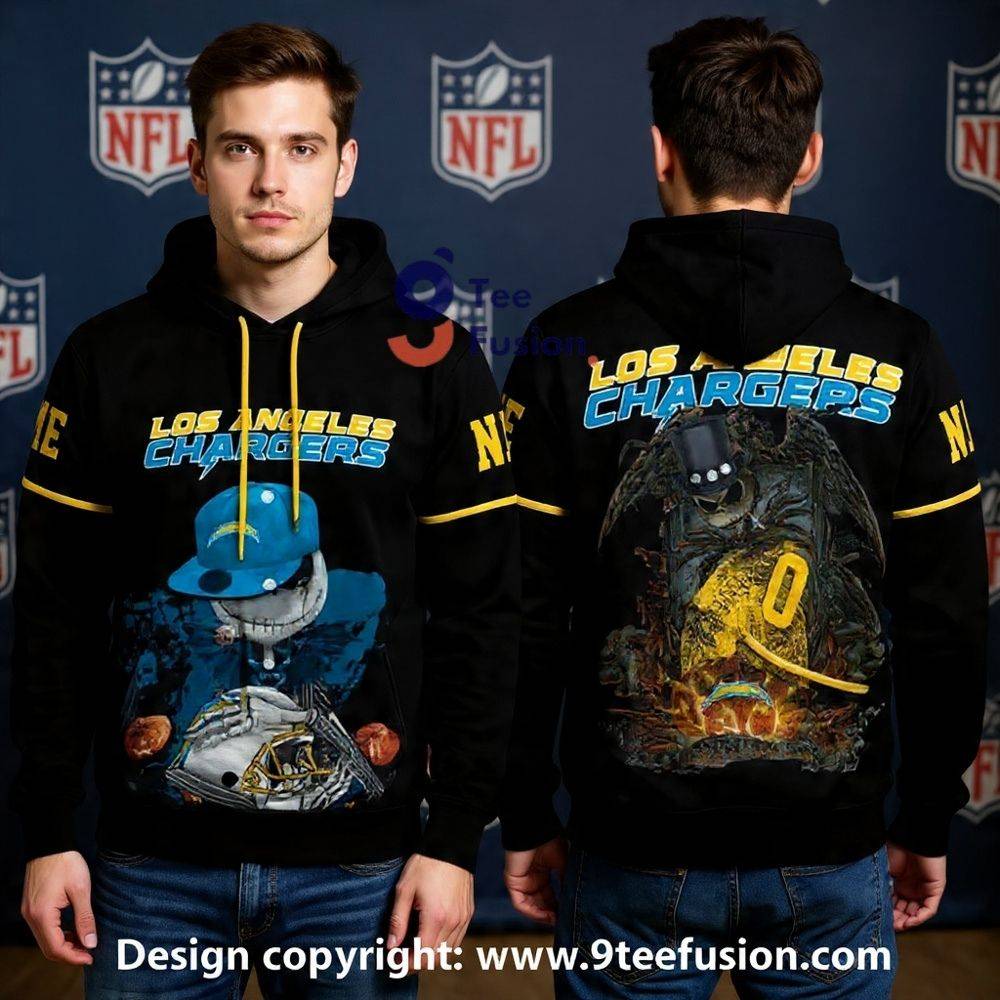 Los Angeles Chargers Nightmare Before Christmas 3D Hoodie