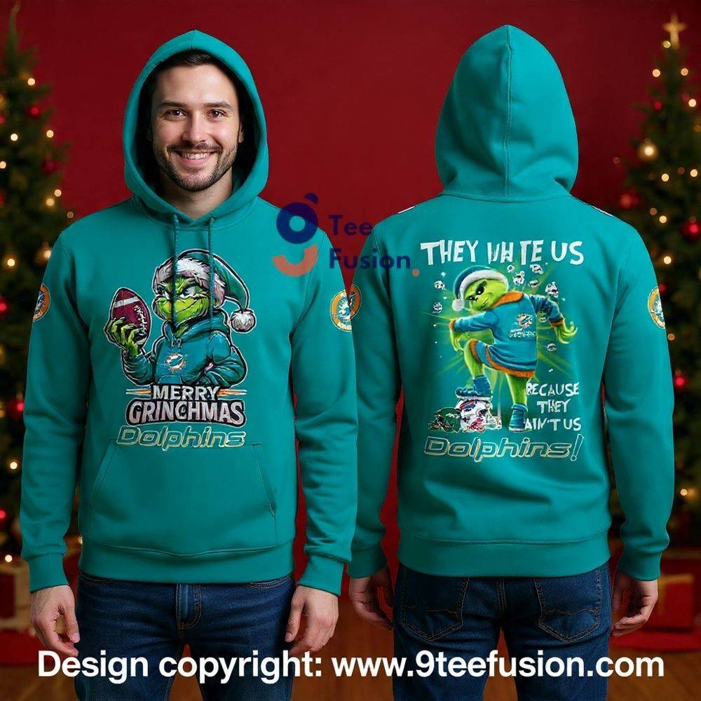 Merry Grinhmas Miami Dolphins Football Team 3D Hoodie