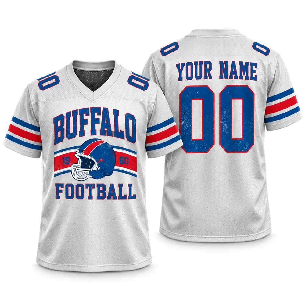 Buffalo Bills 1960 Retro Helmet Personalized Football Jerseys — Main Image Buffalo Bills 1960 Retro Helmet Personalized Football Jerseys — Main Image