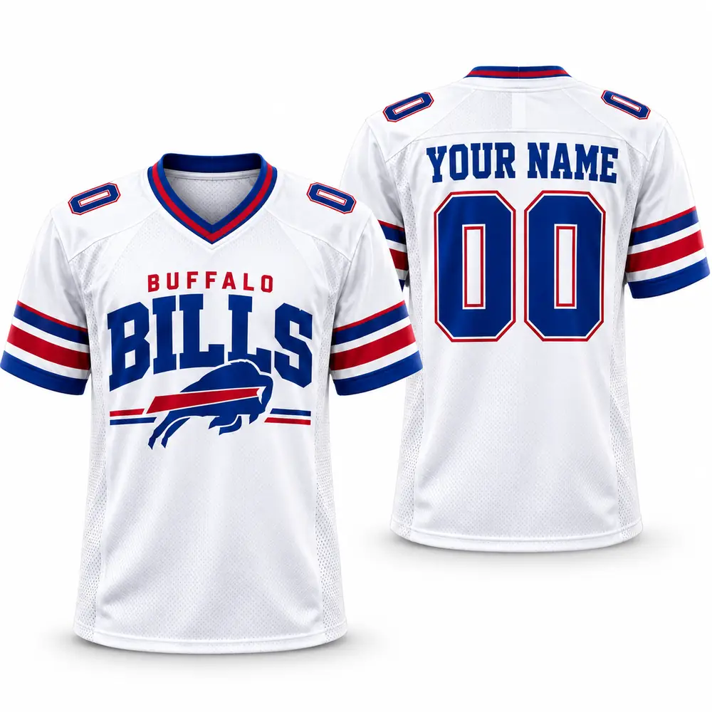 Buffalo Bills Personalized Name and Number Striped Fan Football Jerseys — Main Image Buffalo Bills Personalized Name and Number Striped Fan Football Jerseys — Main Image