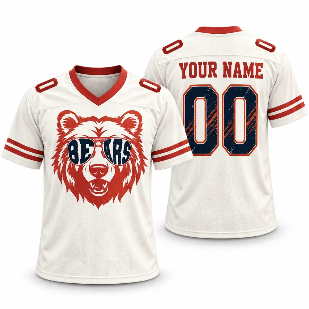 Chicago Bears Sunglasses Mascot Personalized Double-Zero Game Day Football Jerseys — Main Image