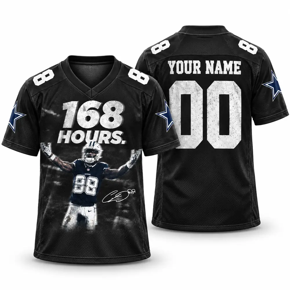 Dallas Cowboys 168 Hours Number 88 Player Graphic Personalized Football Jerseys — Main Image Dallas Cowboys 168 Hours Number 88 Player Graphic Personalized Football Jerseys — Main Image